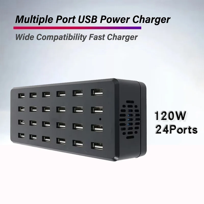 

USB Charger for iPhone iPad Charging Station Dock Desktop Mobile Phone Charge 24 Port