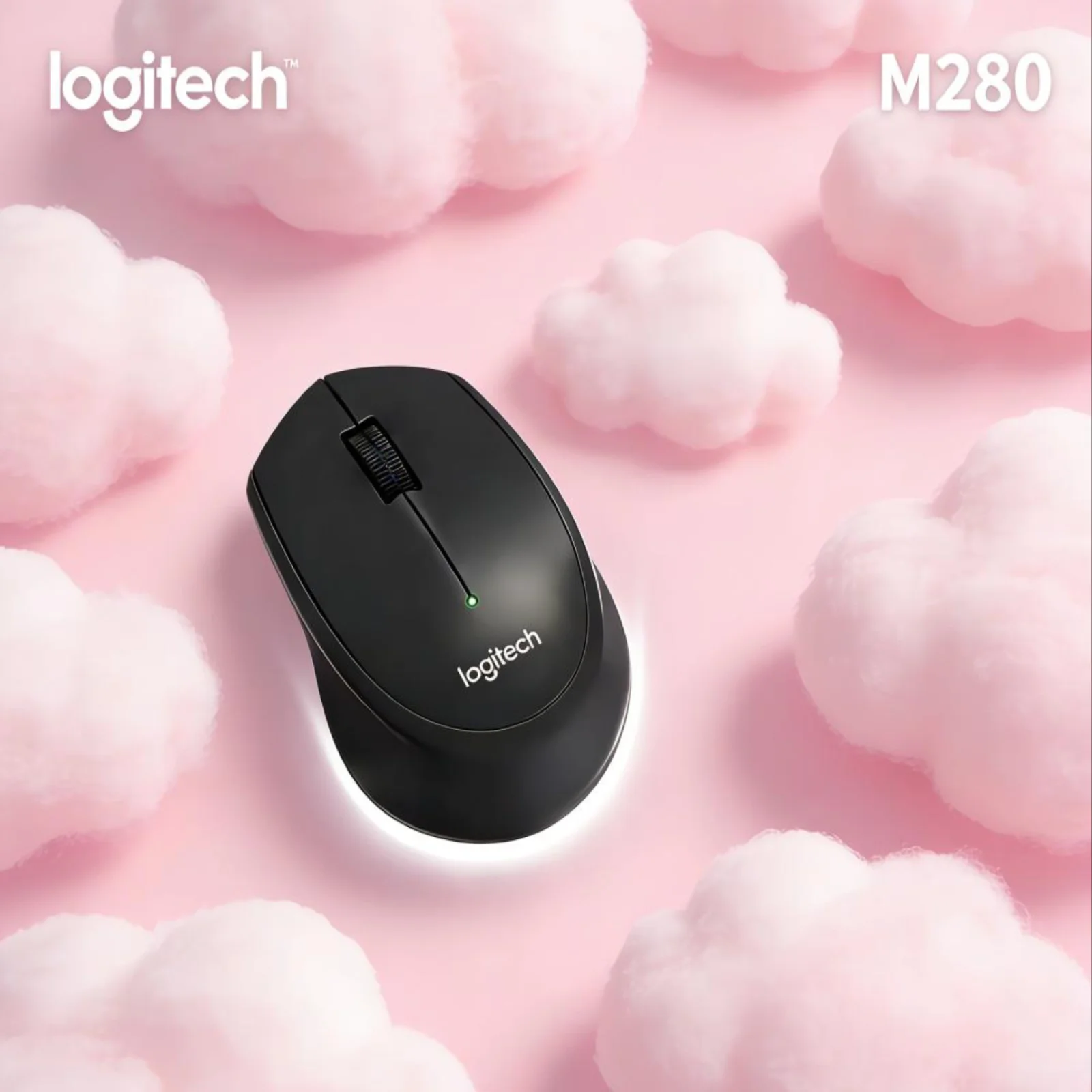 

Беспроводная бесшумная мышь Logitech M280, легкая, эргономичный дизайн, удобная, длительное время автономной работы, 1000 DPI + M350/M330/M220