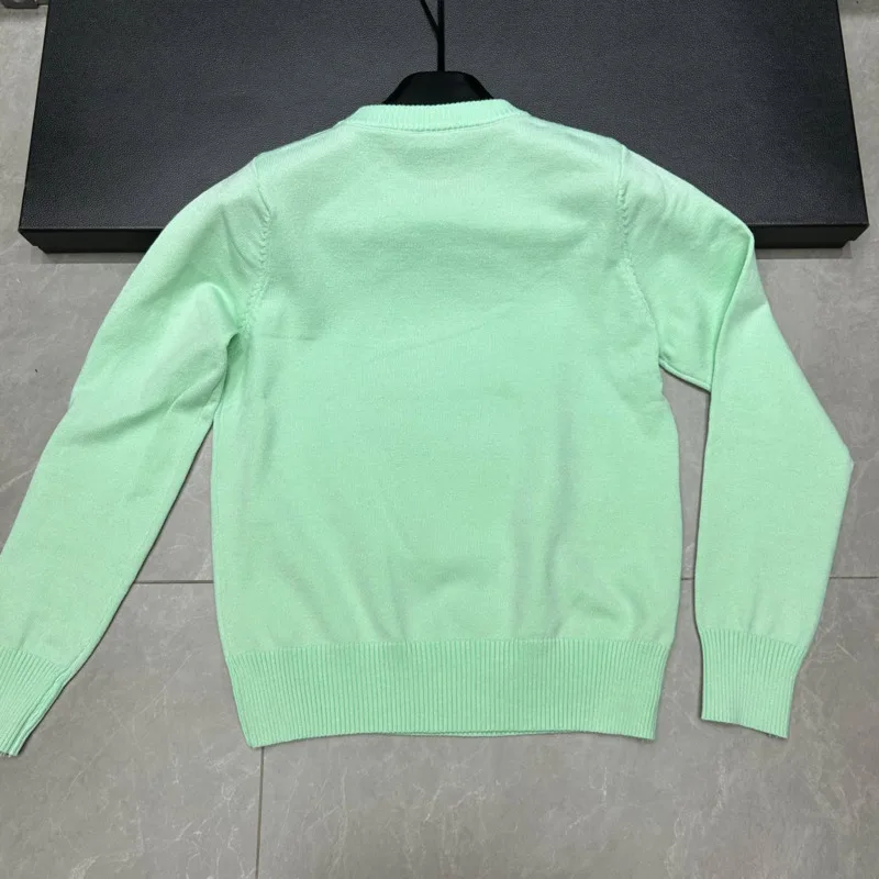 고품질 유럽 스타일 명품 브랜드 루즈핏 베어 풀오버 니트 여성 패션 캐주얼 티셔츠 여성 니트 스웨터