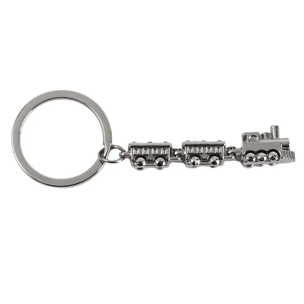 Train Model Mini Train Model Alloy Keychain Movable Joint Metal Movable Joint Train Keyring Creative Personality