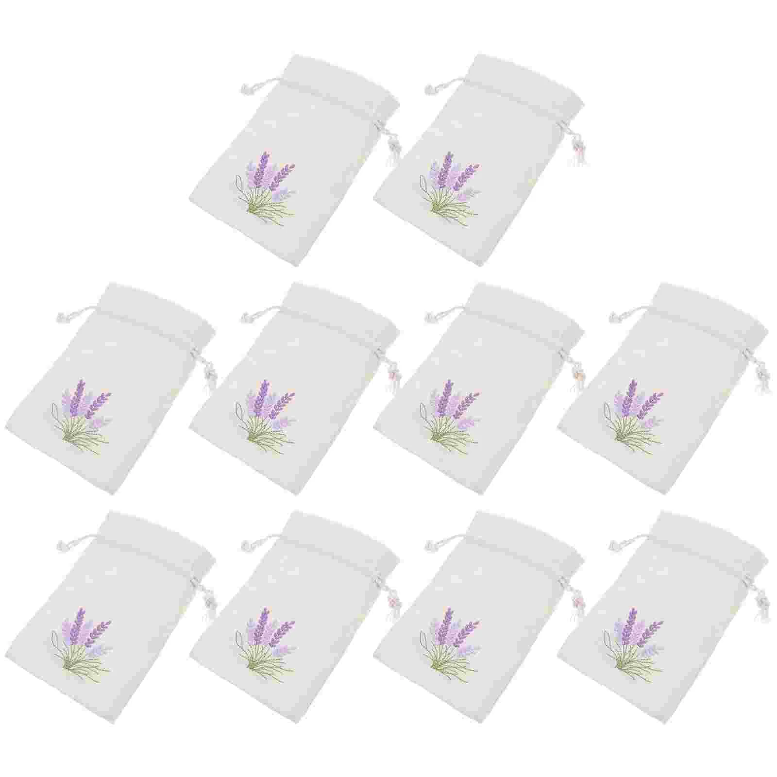 10 Pcs Lavender Sachet Bag Duffle Air Jewelry Pouches Fragrance Sachets Wardrobe Bags Cotton Empty Shopping