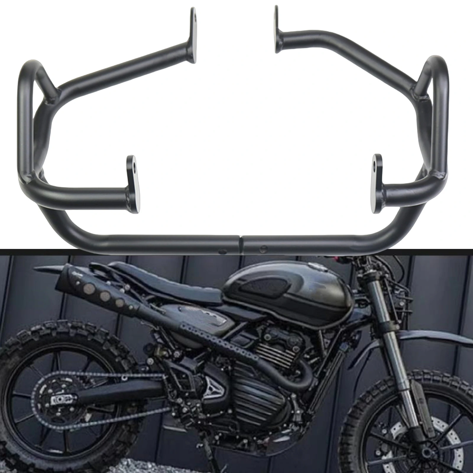 

For Triumph Scrambler 400X Speed 400 2024 Motorcycle Lower Engine Bumper Guard Crash Bar Protector Bracket