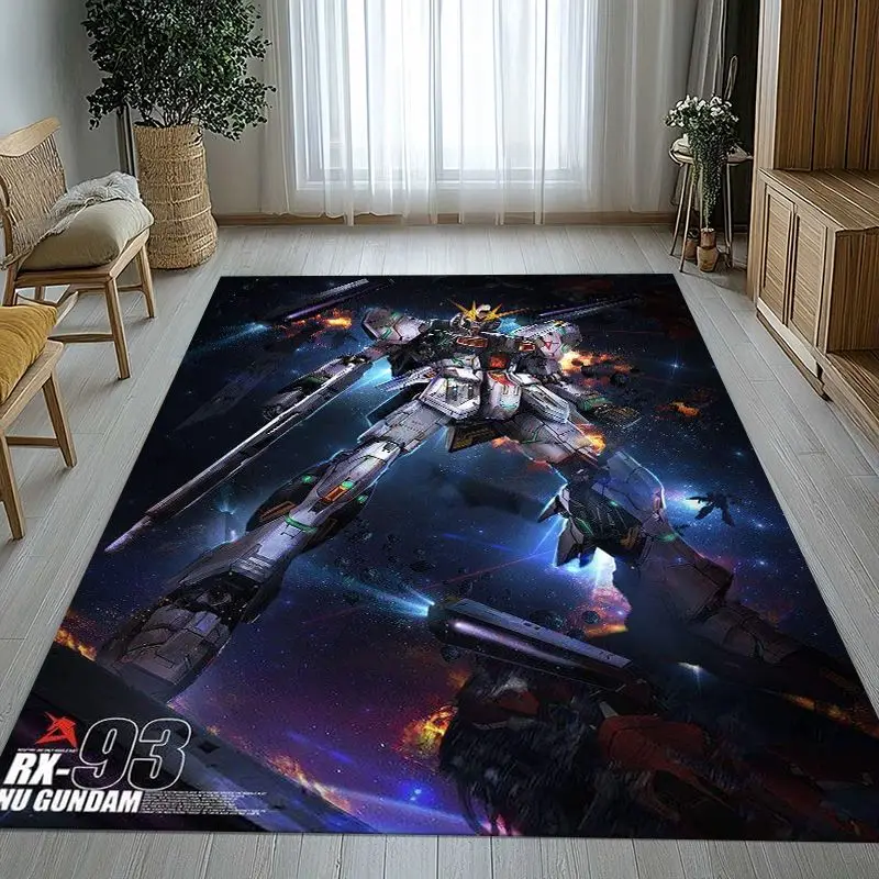 Retro Gundam Destroy Zeon Cartoon Soft Non-Slip Large Area Rug for Living Room,Bedroom Playroom Carpet Mat for Sofa,Home Decor