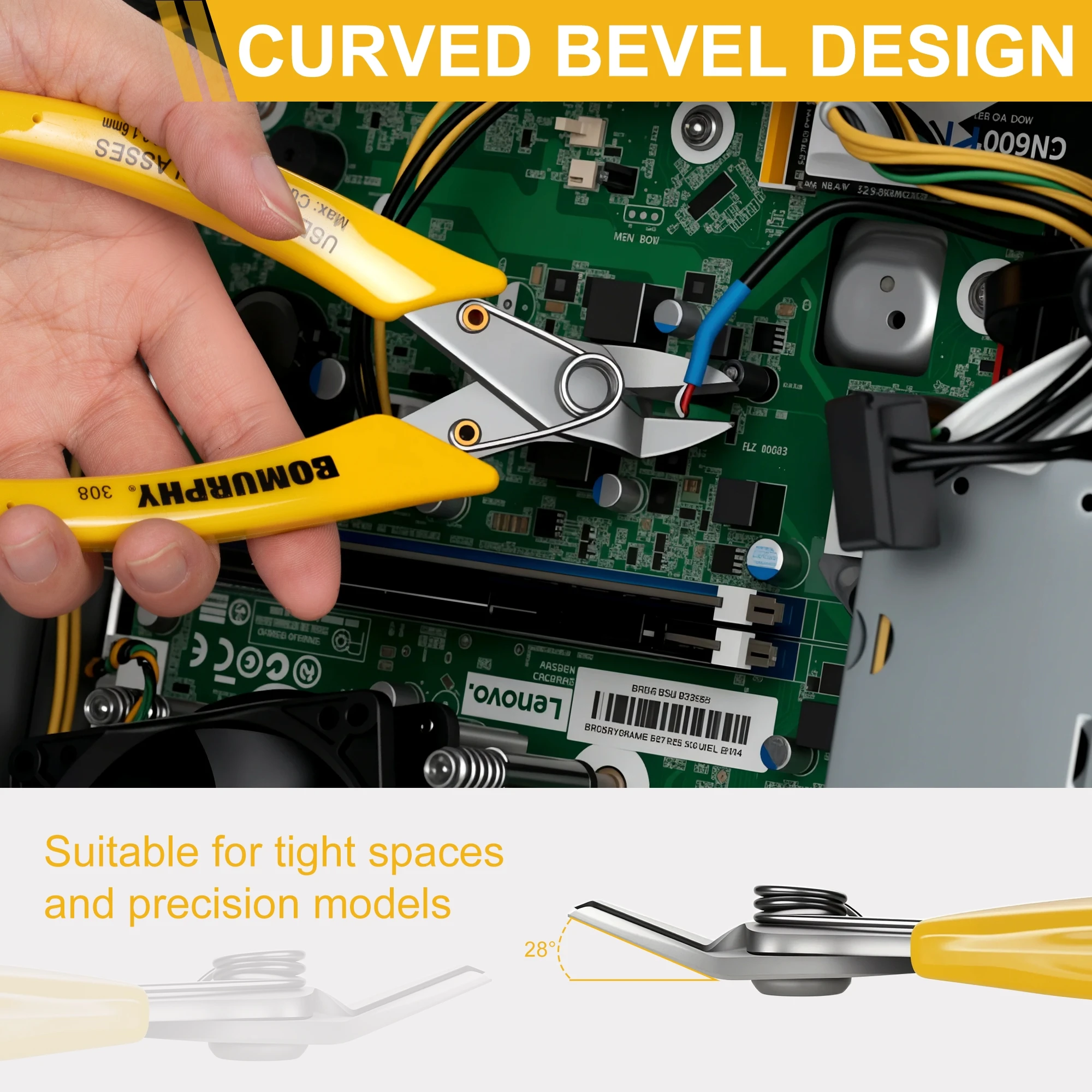 Bomurphy Wire Cutting Tool with Spring – Flush Cutters for Jewelry Making, Toy Models, Electronics, Craft Wire, image 3