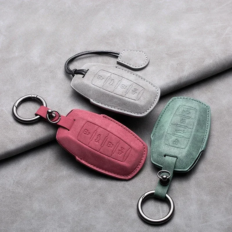 

For Great Wall Haval/Hover H6 H7 H4 H9 F5 F7 H2S Leather Car Key Case Protector Cover Key Chain Keychain Auto Accessories