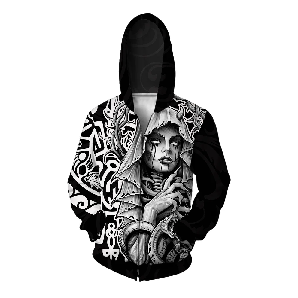 

Beauty Hoodie Men Witch Men's Clothing Brands Fashion Hooded Sweatshirt Man Cost-effectiveness Goddess Cool Zip Up Hoodies Y2k