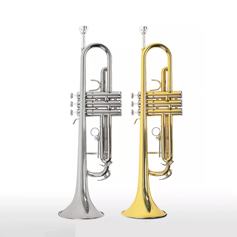

B Flat Trumpet Beginners Practice Trumpet Children Adult Performance Trumpets Paint Gold Nickel Plating Trumpets with Carry Bag