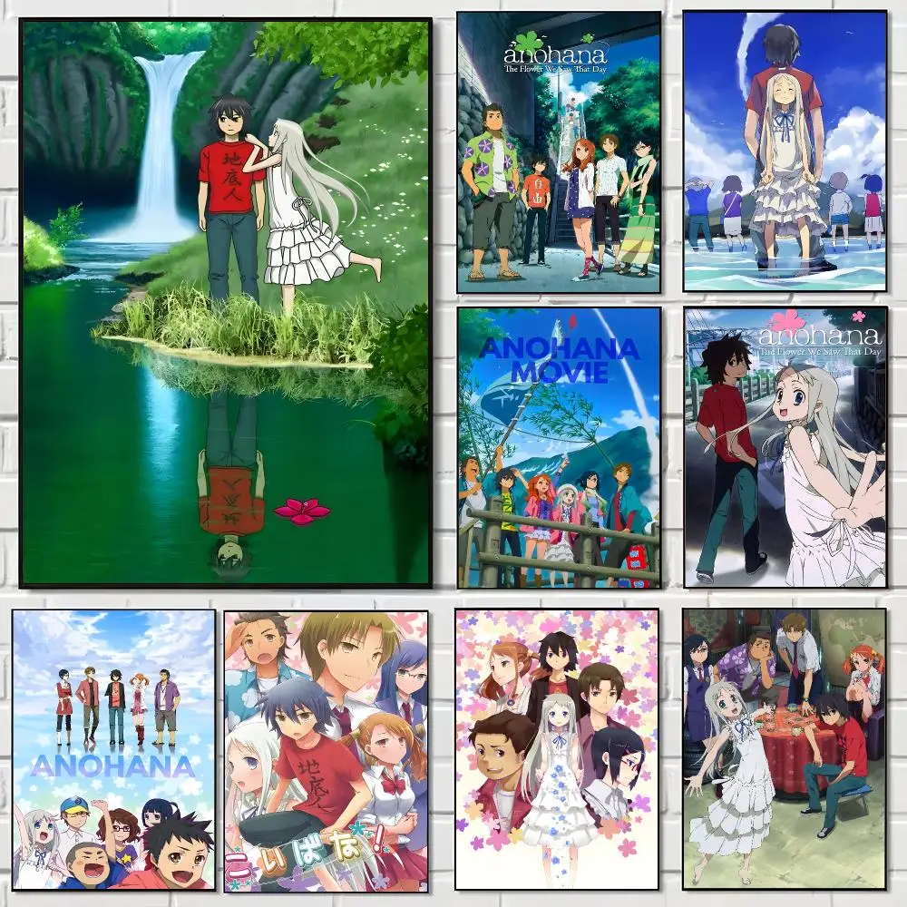 Merch Anohana Anime Poster Print Painting Home Decor for Bedroom Living Room Hallway