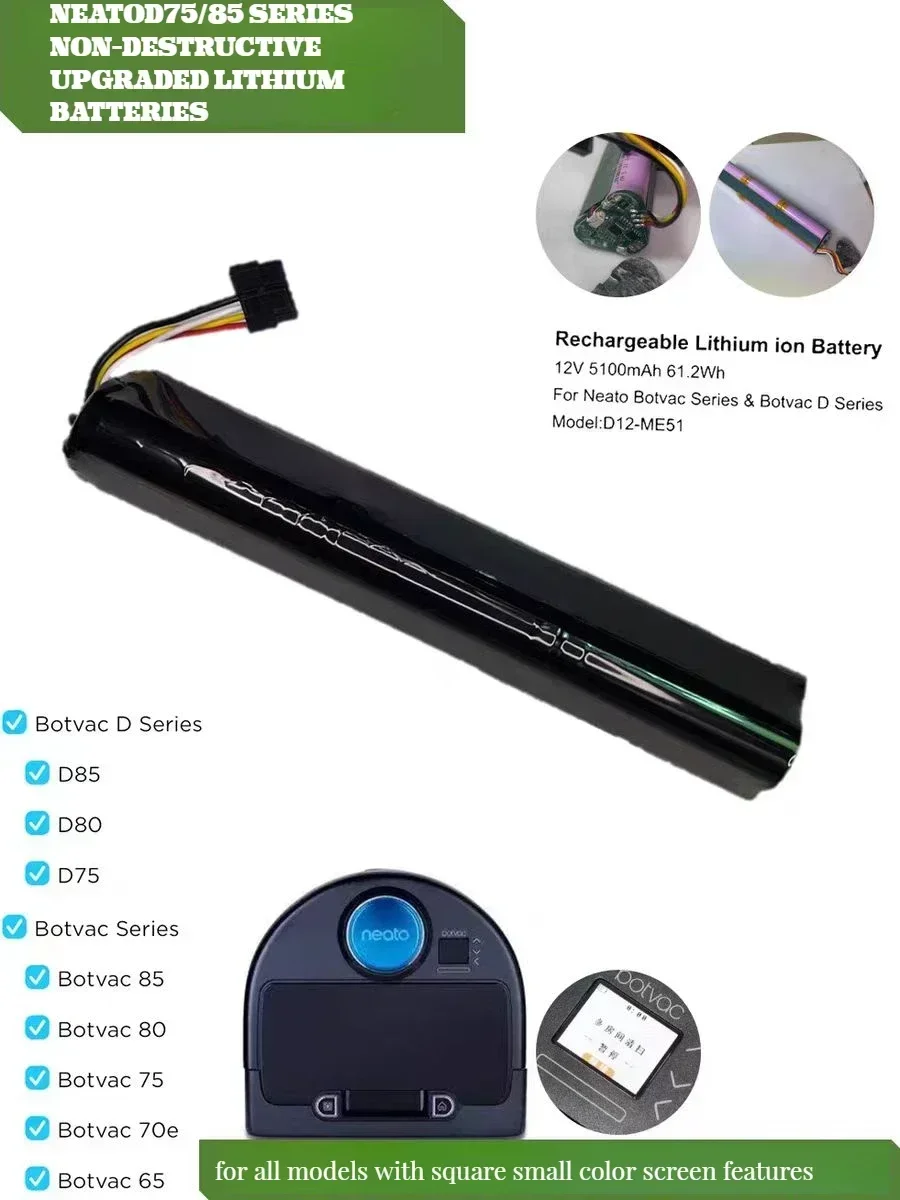14.4V 61WH 4200mAh Replacement Battery,forD3/D4/D5/D6/D7 Sweeping Robot & Model 205-0011, Ideal Spare Part for Vacuum Power
