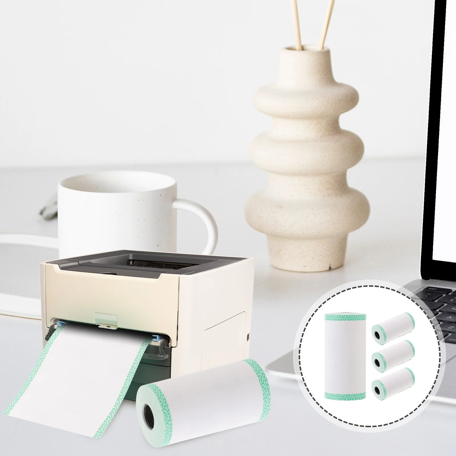 4 Rolls Thermal Printing Paper Multipurpose Receipt Cash Paper Rolls for Hospital Shop Office Restaurant Use Thermal Papers