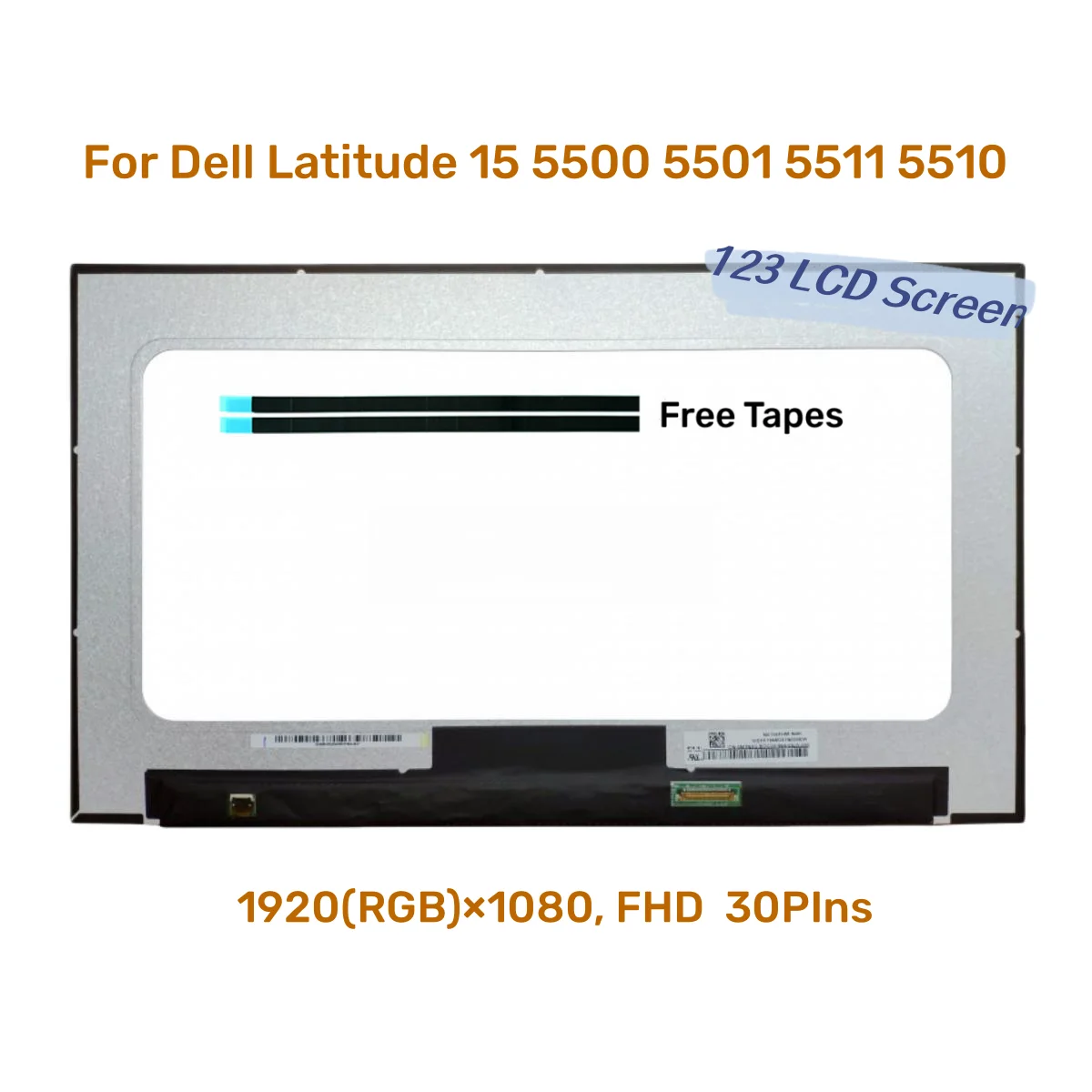 

For Dell Latitude 15 5500 5501 5511 5510 Screen Laptop LCD LED Display Matrix Screen 15.6 1920x1080 FHD IPS Replacement