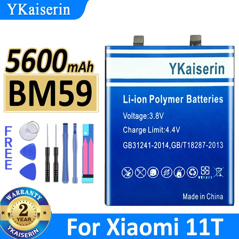 

5600mAh YKaiserin Battery BM59 For Xiaomi 11T Bateria