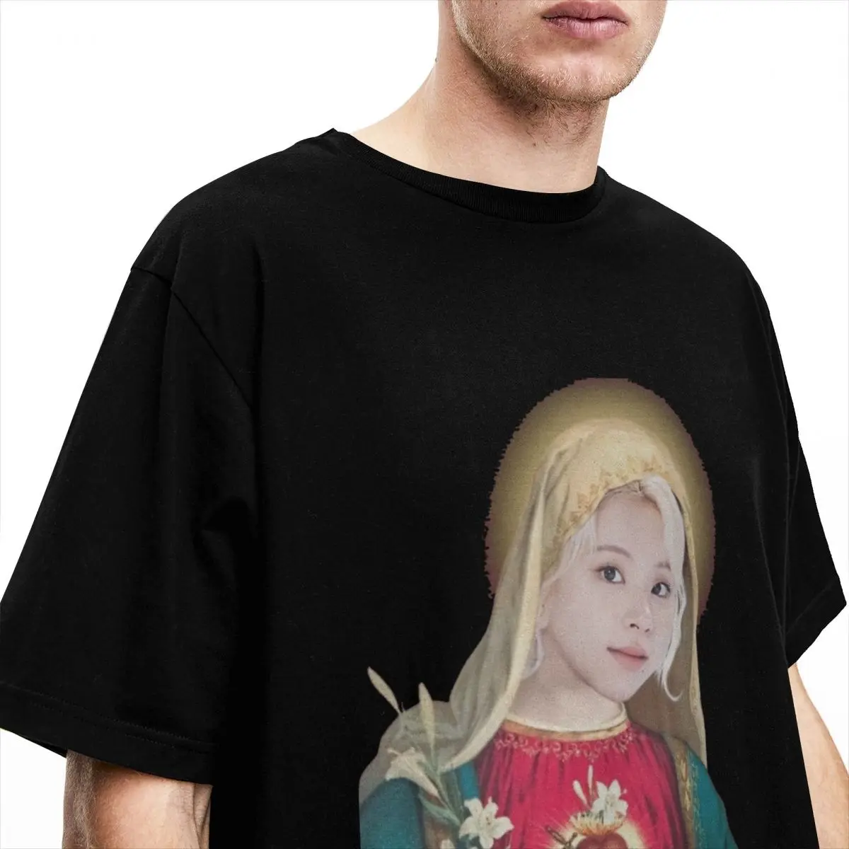 Saint Chaeyoung Twice Shirt Stuff for Men Women Cotton Novelty Tees Short Sleeve Tops Adult