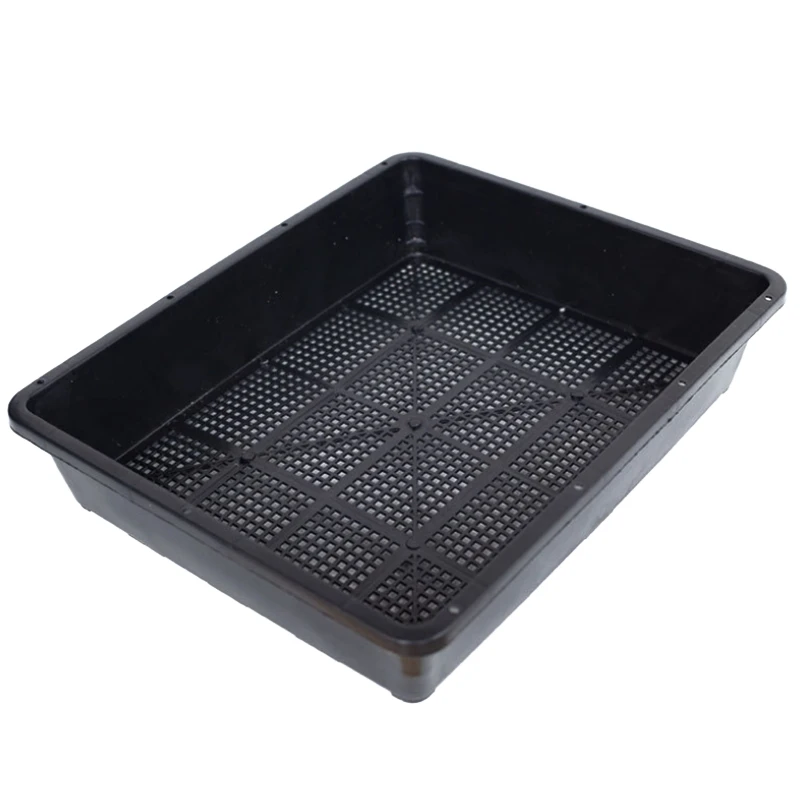 Bandeja de plántulas de 5 piezas, plato para cultivo de plantas, cuenco de plántulas, bandeja de plántulas espesante para agricultura, jardín, hogar, balcón, 37x30cm