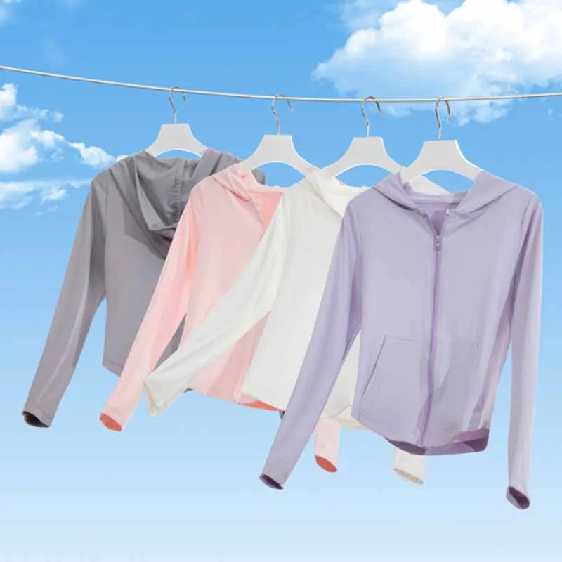 Girls Sun Protection Clothing Summer Lightweight Cool Feeling Slimming Outerwear 2025 New Children's Fashion Jacket