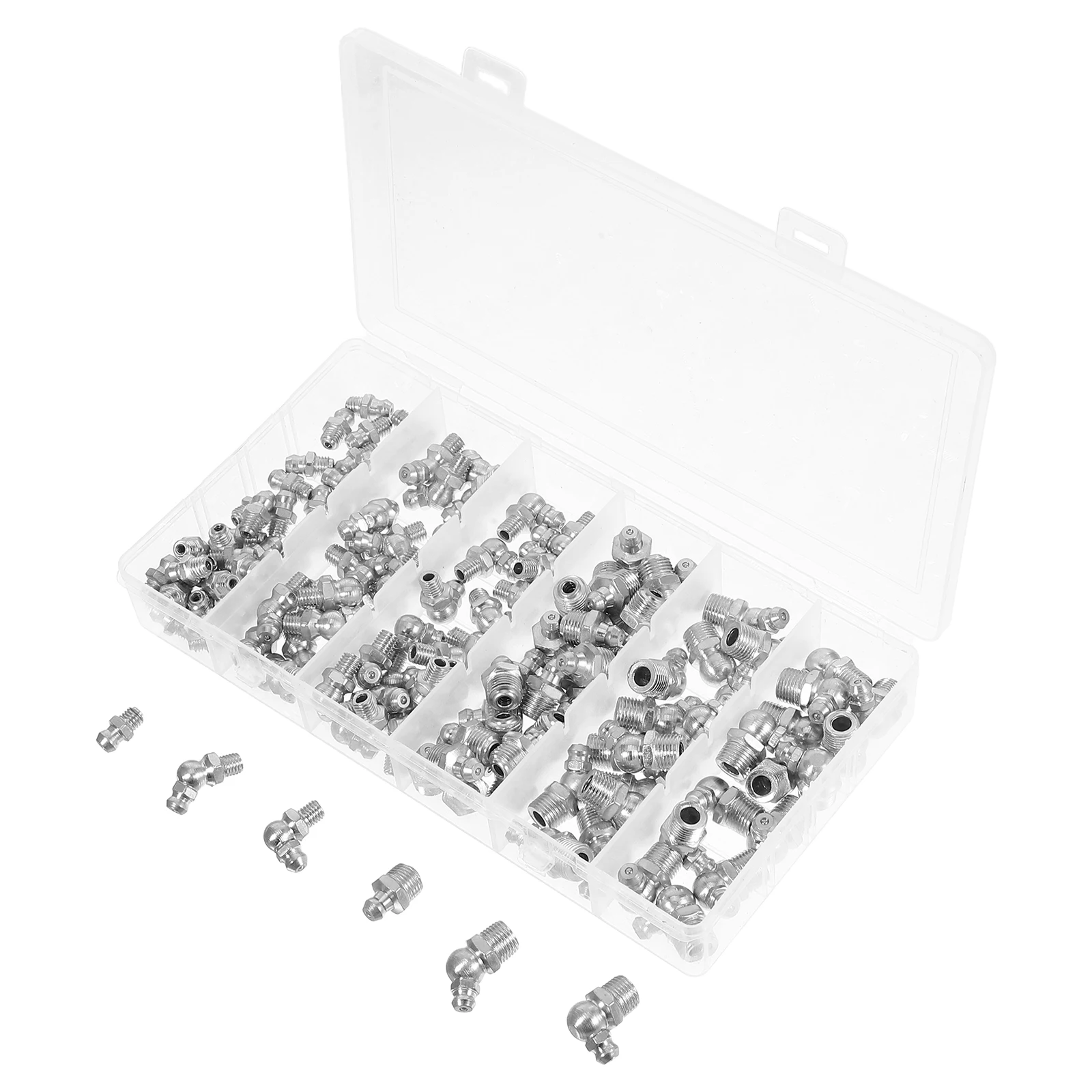 

1 set Grease Fittings Kit High Carbon Steel Hydraulic Tools Precision Metric Design Galvanized Coating Extended Lifespan