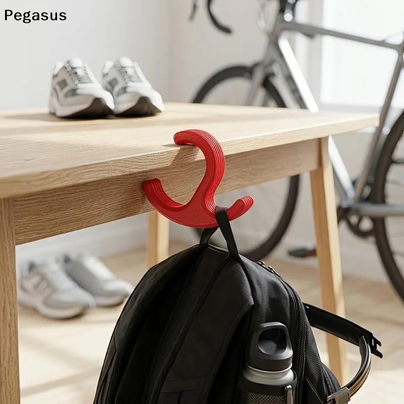 [S]Student Friendly C-Shaped Table Edge Bag Hook Anti-Slip Desk Hanger Lightweight Desk Side Organizer for Classroom Dorm Use