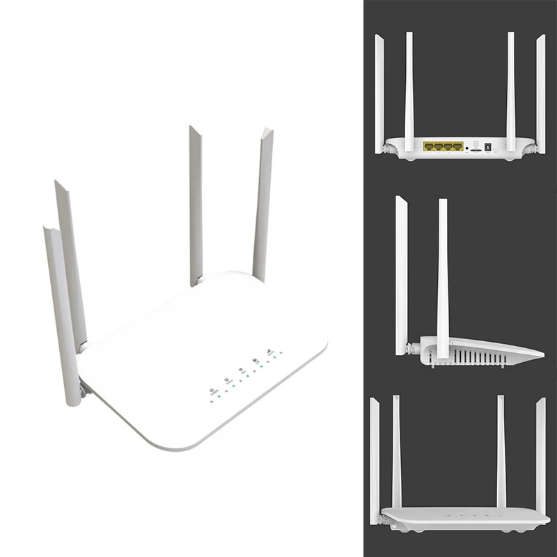 LC117 4G CPE 4G Wifi Router Spare Parts SIM Card Hotspot CAT4 32 Users RJ45 WAN LAN Wireless Modem LTE Router EU Plug (LC117-5M)