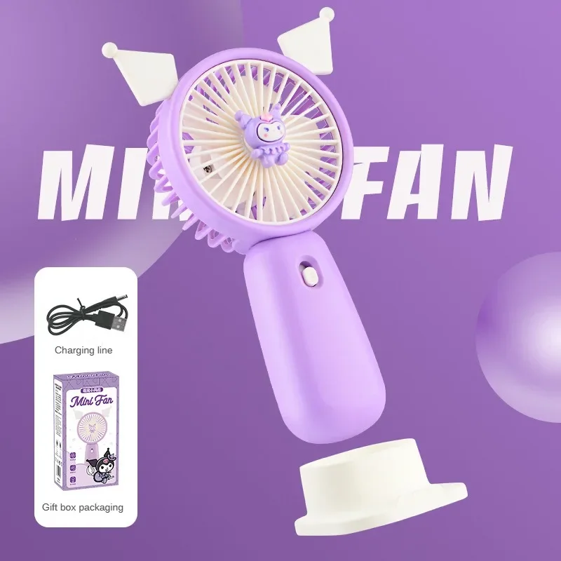 Handheld Mini Fan Charging Cartoon Mini Silent and Portable Fan Cooling Handfan