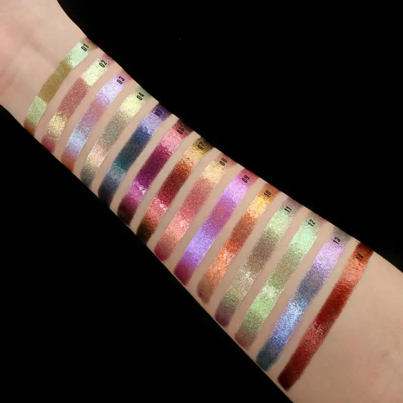 Glitter Lip Gloss Logo personalizzato trucco multicromo Lip Gloss Chameleon Pigment Duochrome Liquid Lipstick Vegan Metallic Lipgloss