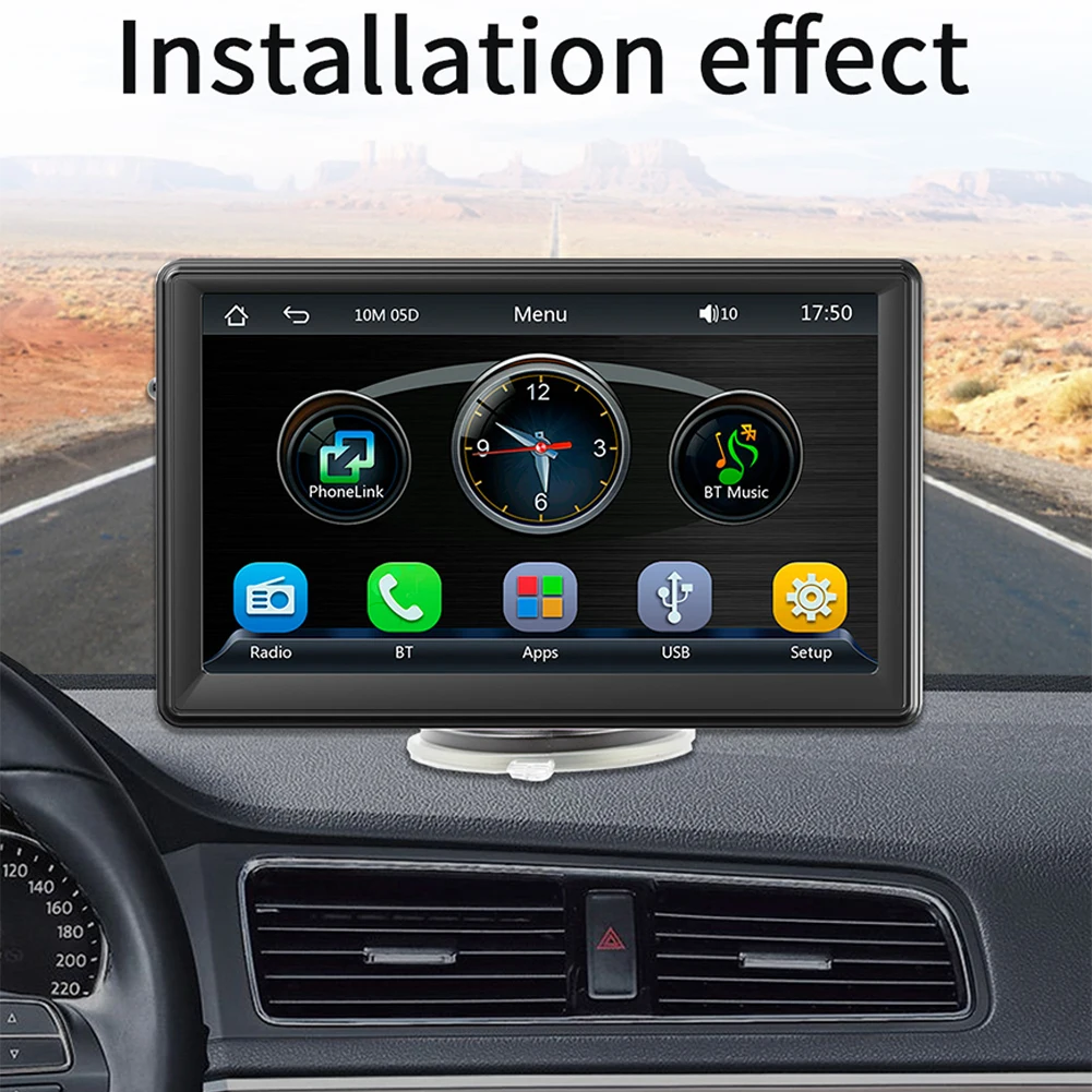 

Car MP5 Player Compatible For Carplay Android Auto Wireless Stereo 7" Touchscreen Bluetooth-compatible 5.1 Hands-free