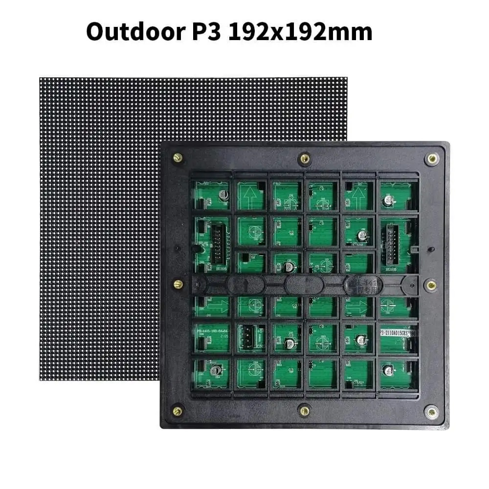 P3 RGB Panel HD Screen 64x64 Dot Matrix Outdoor SMD Led Module 192x192mm Display Wall