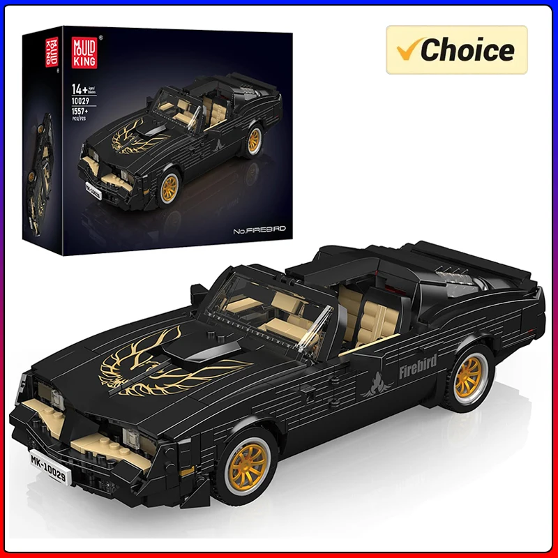 

MOULD KING 10029 MOC Technology Firebird Retro American Sports Car Building Block Model, Designer Firas Abu-Jaber