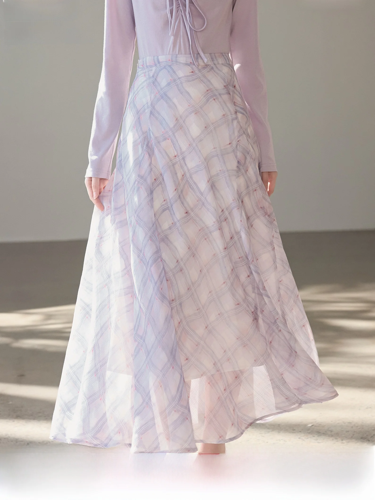 

Женская юбка Lingjiu с высокой талией, новинка 2026 года, красивая длинная юбка-солнце из полиэстера, весенняя модная женская юбка-парасоль