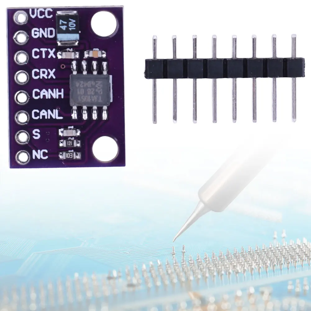 

1-5PCS TJA1051T CAN Transceiver Module 3V- 5V CAN Transceiver Breakout Board High Speed Transfer Rate Low Power Consumption