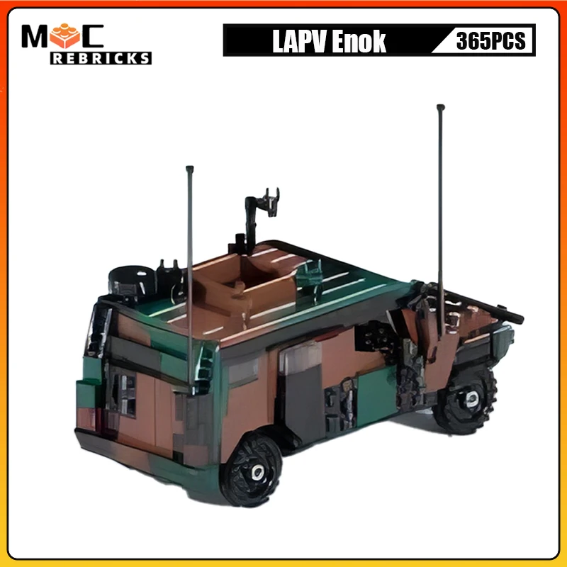 German Army Light Armoured Patrol Vehicle LAPV Enok Military Tank Building Blocks Assembly Model Kids Puzzle Bricks Toys Gifts