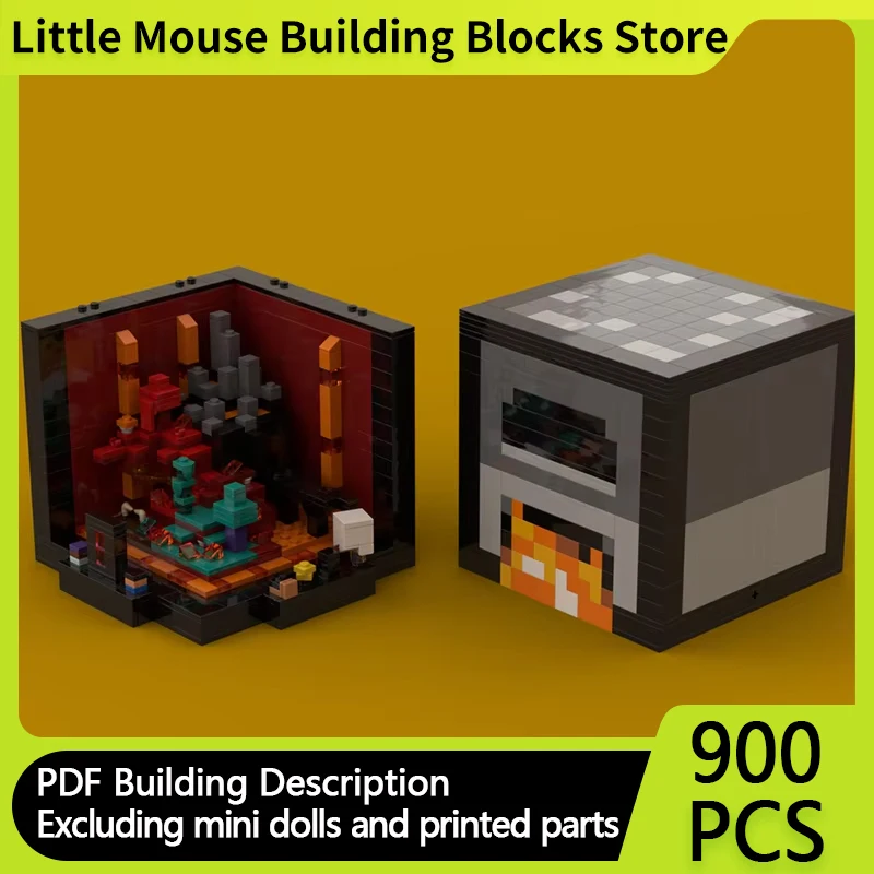 Popular Game Model MOC Building Bricks World Free Building Hell Portal Modular Technolog Gift Holiday Assemble Children Toy Suit