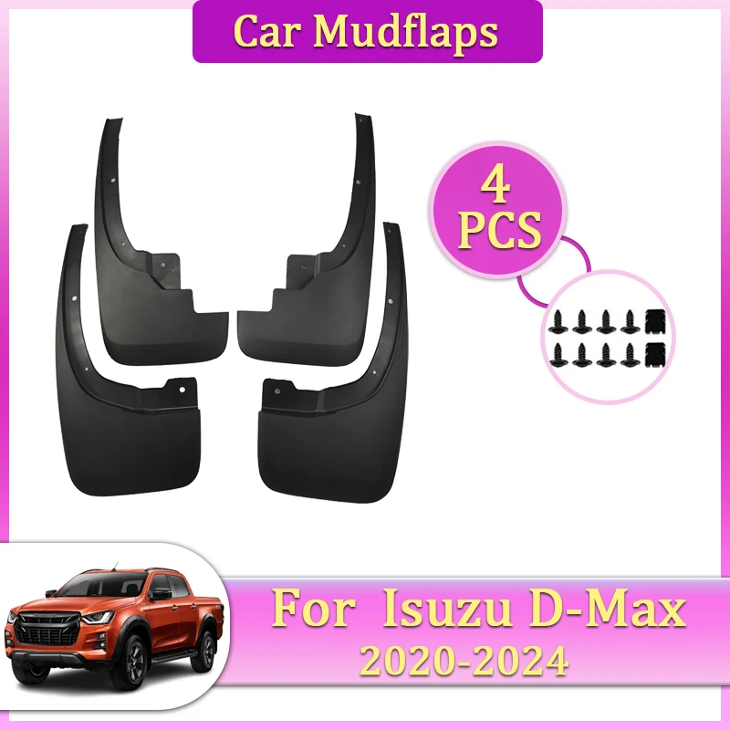 

For Isuzu D Max 2021 Accessories Car Mudguards Parts 2020~2024 Antifreeze Mudflaps Tool Splash Fender Flare Cover Guard Auto Mud