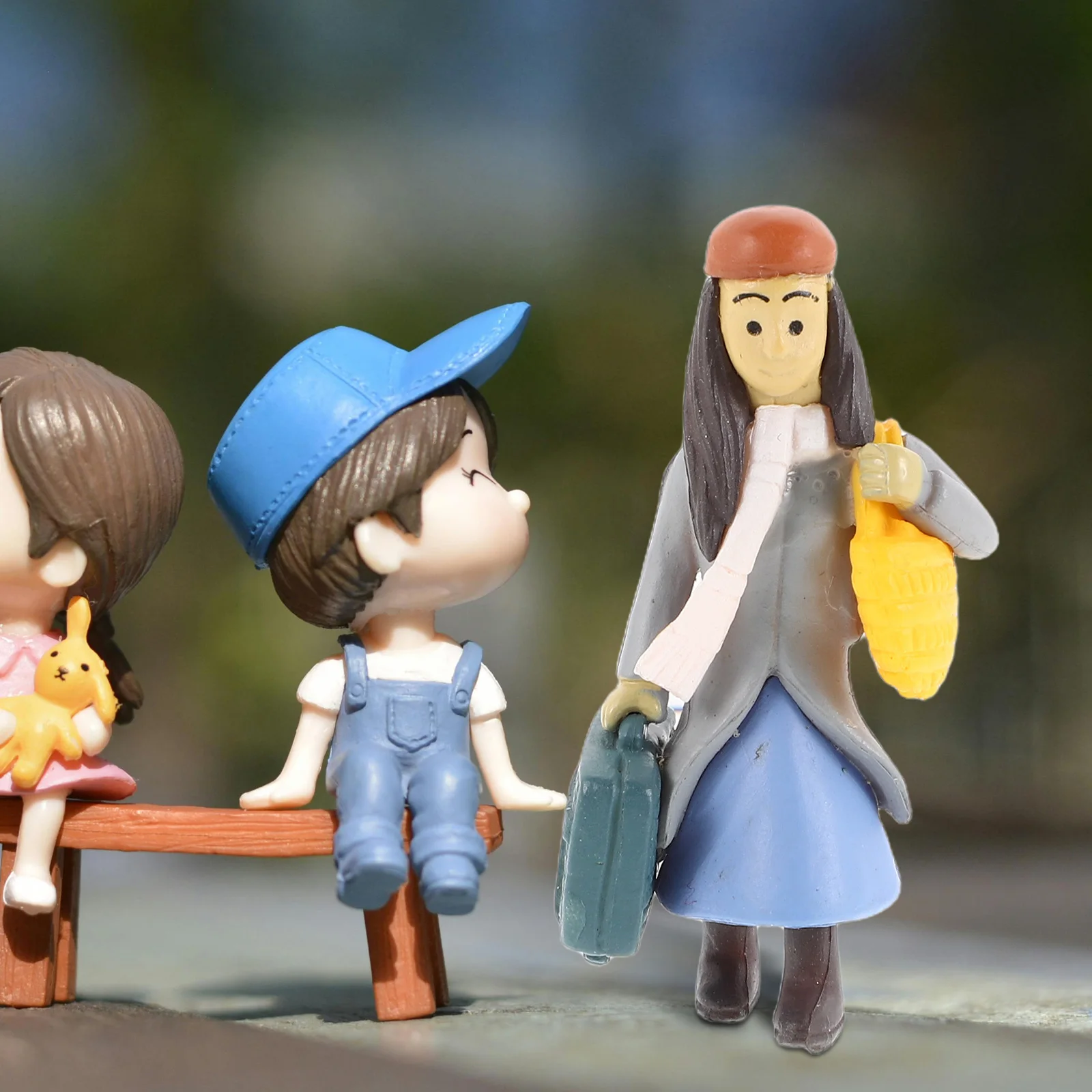 

Creative Character naments Micro L Accessories Plastic Decor DIY Romantic Couple Statue Figurine Home Bedroom Desk Toy