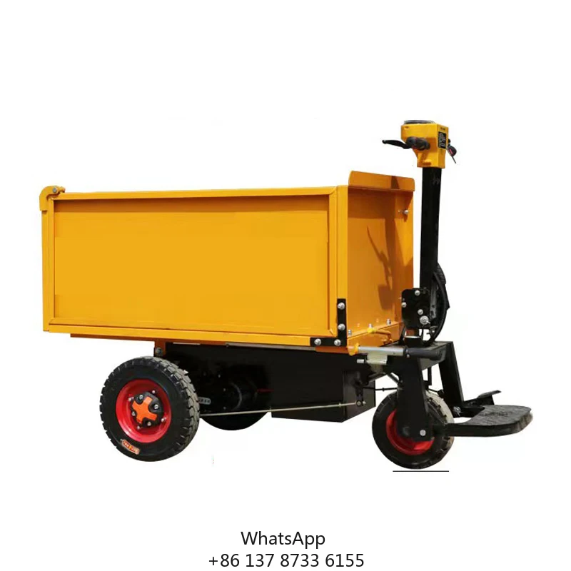 

Small Dump Truck Hand Ash Truck Hand Push Ash Cart Battery Power Electric Transfer Cart Small Dumping Cart