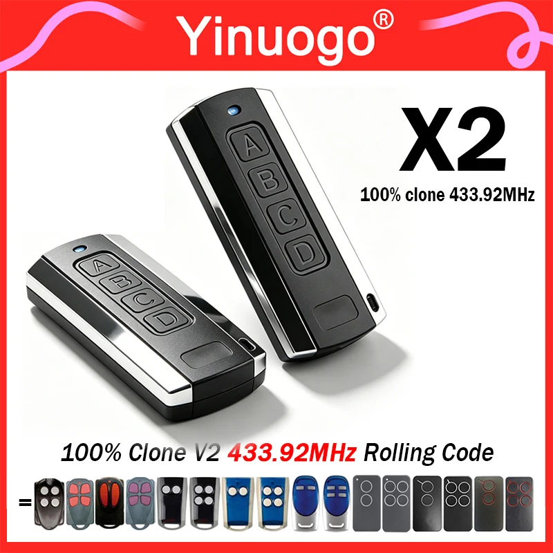2pcs Remote Control 433.92MHz 100% Clone PHOENIX PHOENIX2 PHOENIX4 PHOX PHOX2 PHOX4 HANDY2 HANDY4 TSC TRC TXC