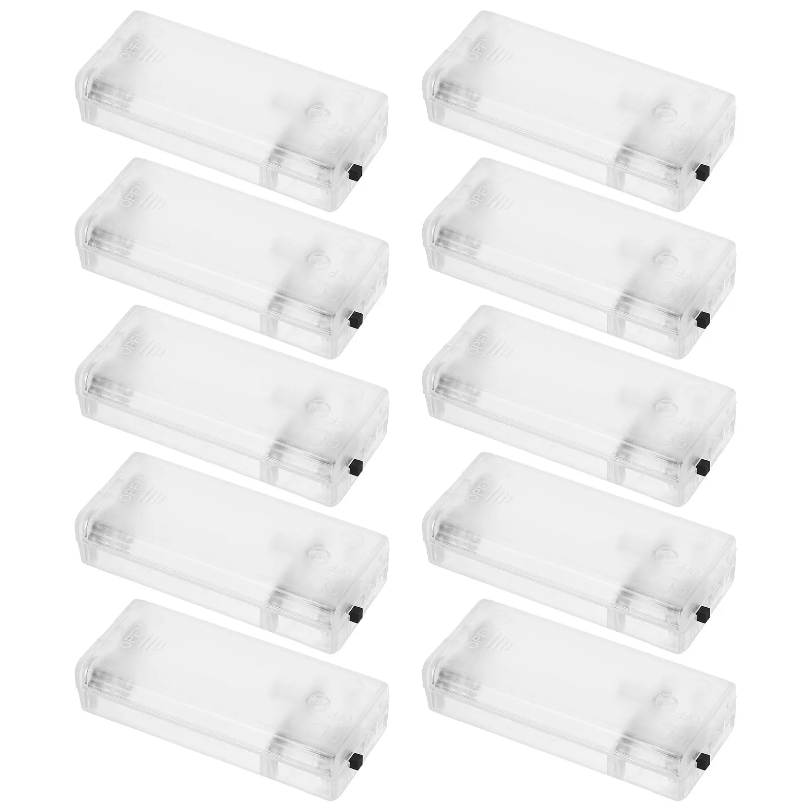 10pcs Box Accessories For String Lights Plastic Replacement Holder Compact Case Aa Shell Outdoor Indoor Holiday