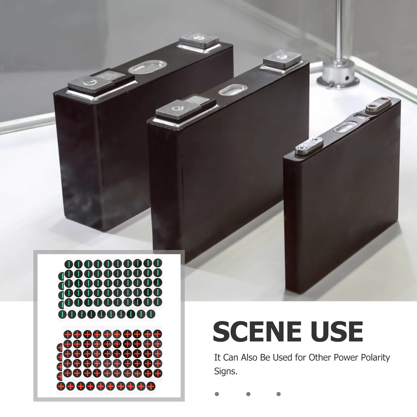 Polarity Stickers Waterproof Self Adhesive For Electric Panel Machinery Safety Warning Label Decal