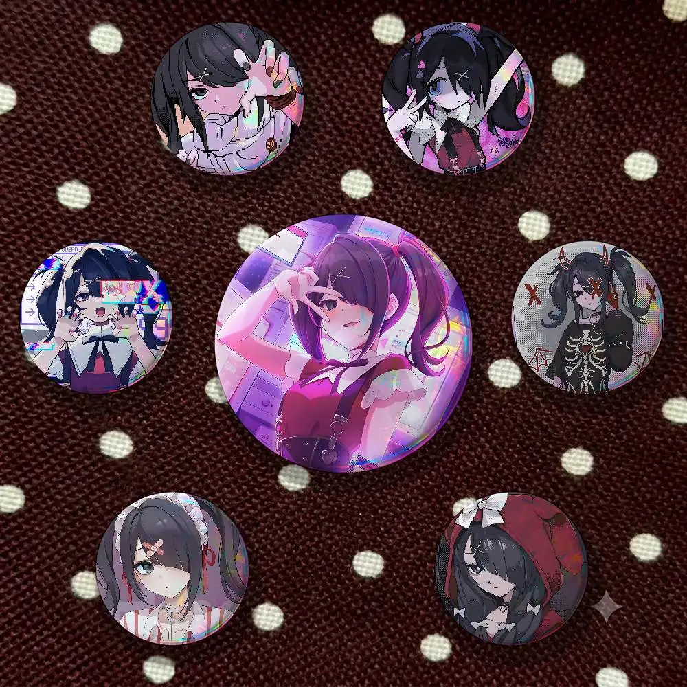N-Needy Streamer O-Overload 25mm 75mm 44mm 58mm 32m Brooches Badges Pins for Accessories