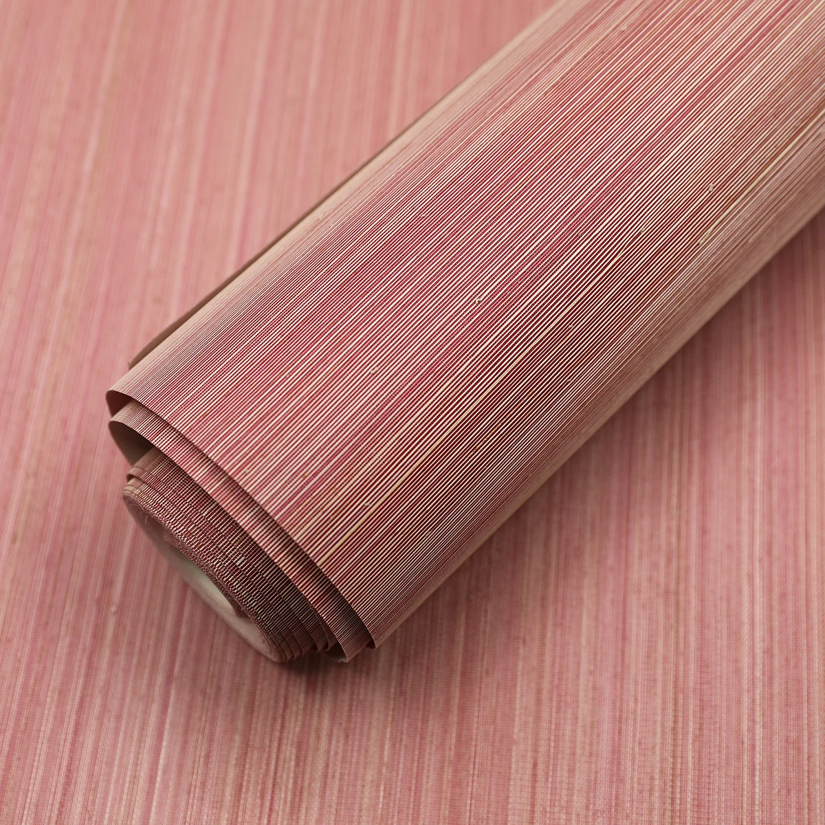 MYWIND Natural Material Grasscloth Fabric Wallpaper  Rose Red Background Abaca Wall Coverings