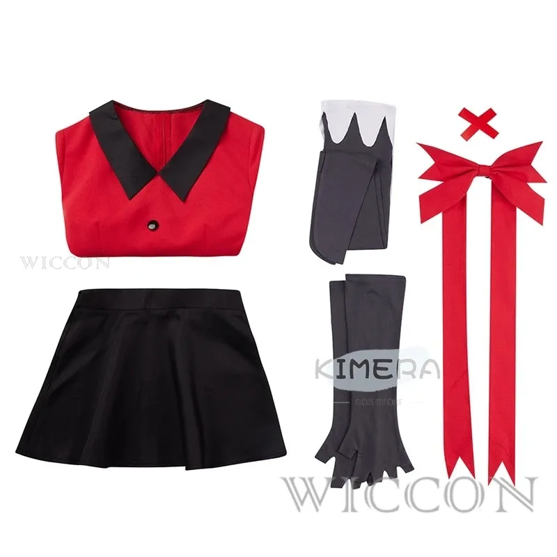 

qq78Request7Hazbin Hotel Vaggie Costume Fancy Outfit Halloween Carnival Christmas Costumes Red Suit Anime Cosplay