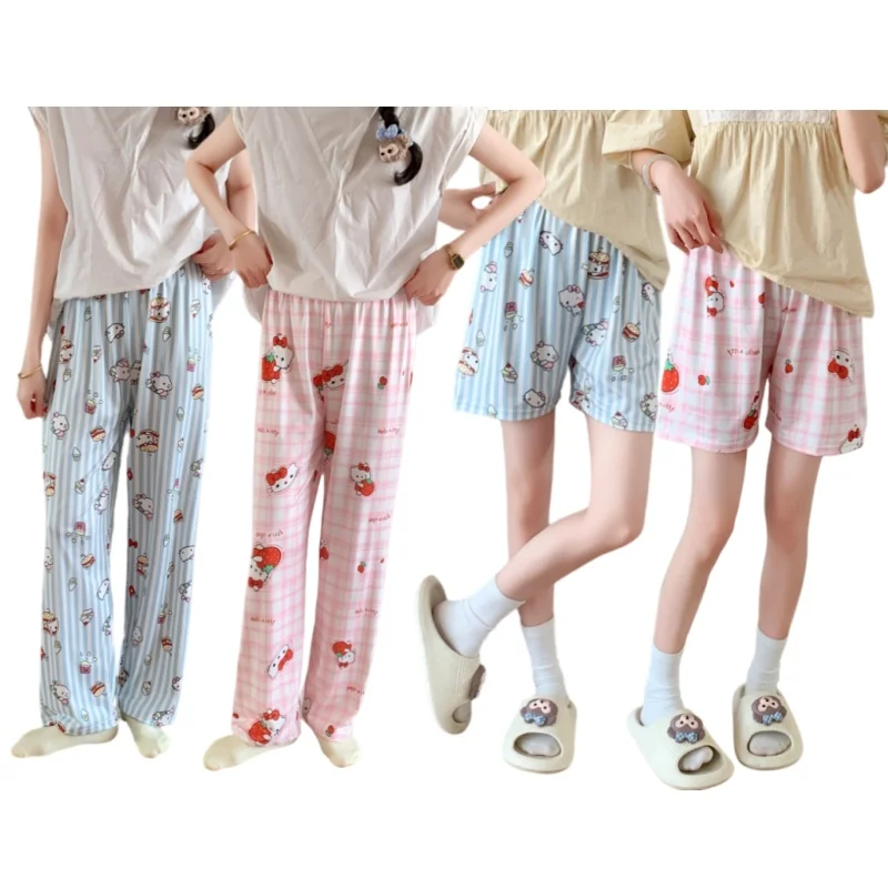 

Hello Kitty Summer Home Comfortable 4-inch Long Pants Loose Cartoon Creative Sports Y2K Kawaii Fashion Casual Couple Beach Short