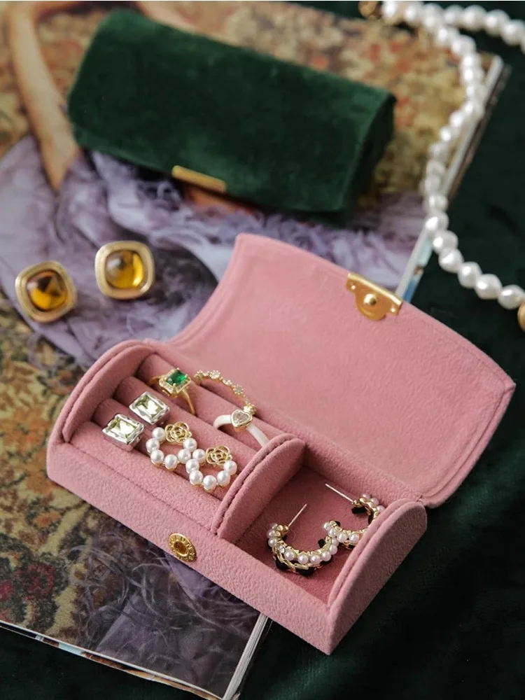 Mini Portable Small Jewelry Storage Box Travel Ring Necklace Earrings Organizer Containers Jewelry Case Display Storage Boxes