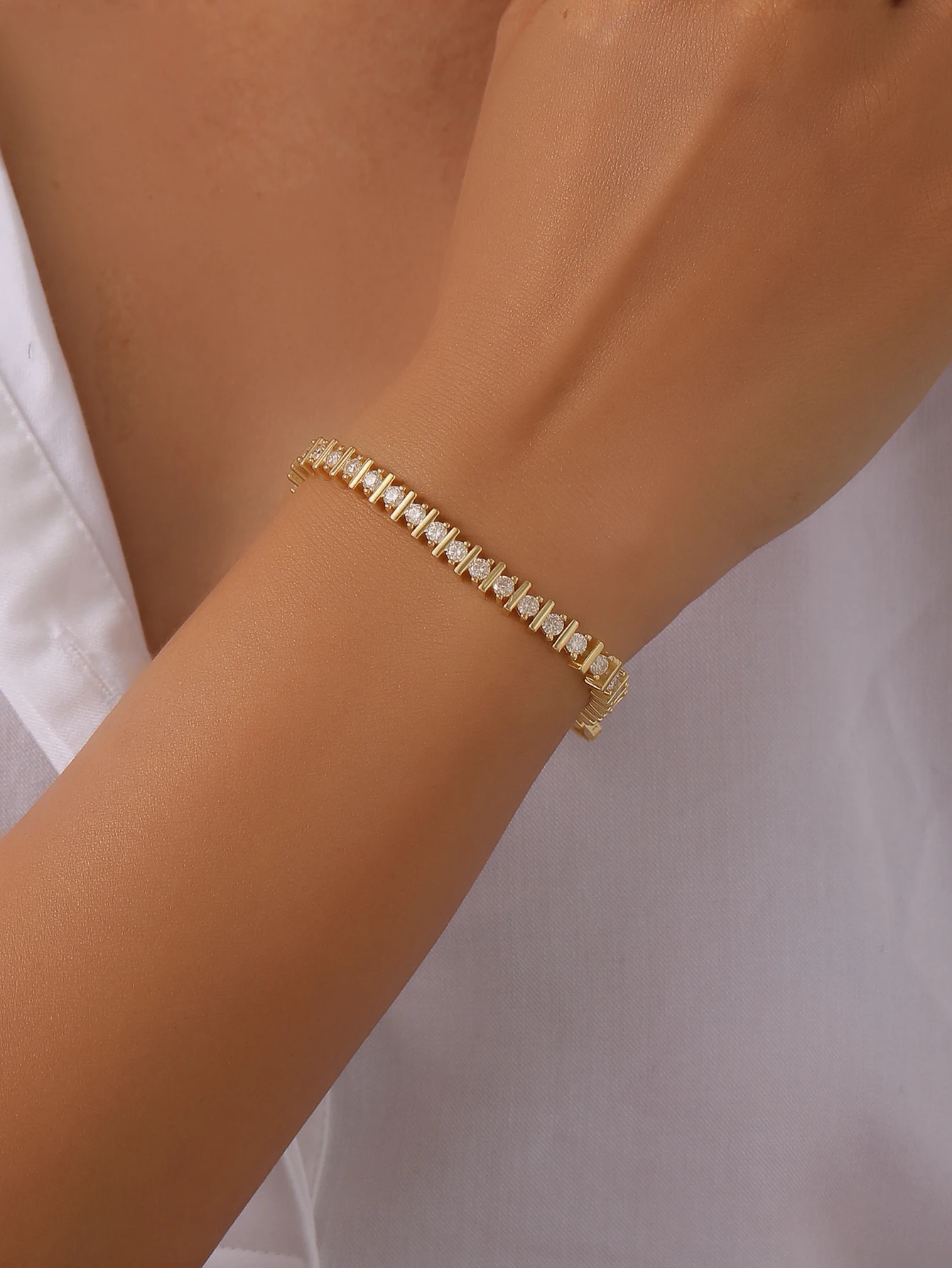 

Теннисный браслет из серебра 925 пробы с муассанитом, ювелирные изделия, позолоченные 18 карат, персонализированные и универсальные, подходят для подарка