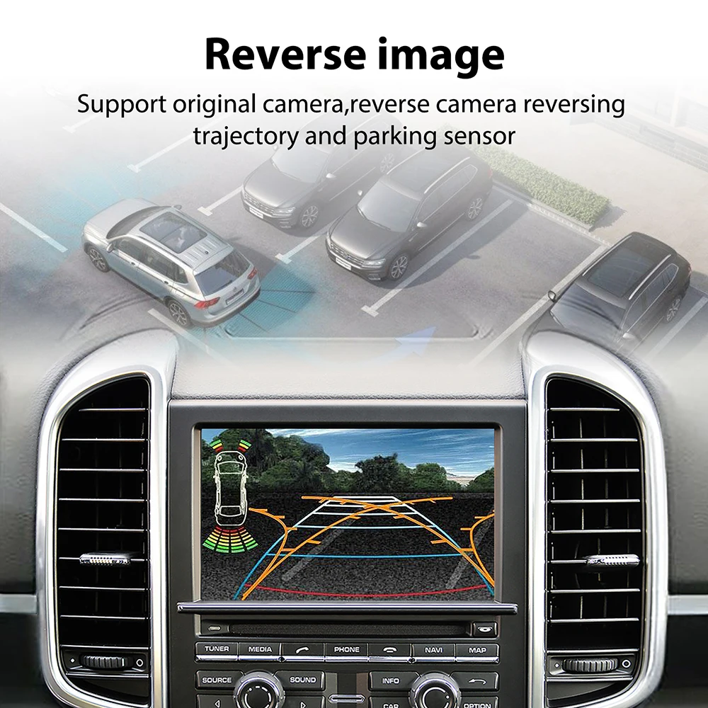 ANYFAR Wireless CarPlay Android Auto For PCM 3.1 Panamera Cayenne Macan Cayma 911 918 Support Mirror Link AirPlay Camera view 7