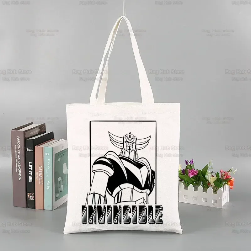 Manga Goldorak Ufo Robo Shopper borse Shopping Bag Tote Bag Anime Mazinger Grendizer borsa a tracolla borse di tela borsa grande