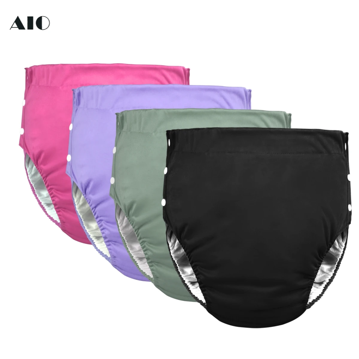 AIO المفاجئة زر حفاضات الكبار سلس البول السراويل كبيرة الحجم قابل للغسل القماش حفاضات للمرضى وكبار السن الرجال والنساء