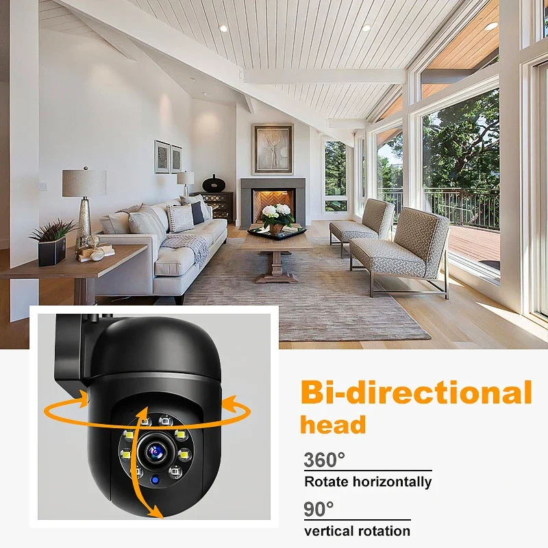 8MP 4K IP في الهواء الطلق واي فاي كاميرا مراقبة الأمن CCTV كاميرا متحركة HD اتجاهين صوت لاسلكي 1080P AI تتبع Onvif iCsee