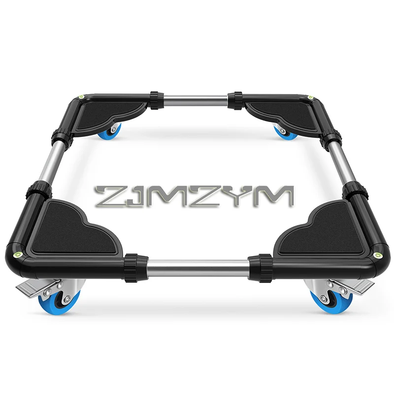 Appliance Dolly Cart with 4 Locking Twin Wheels Adjustable Mini Fridge Stand Furniture Machine Mover Mobile Roller Base