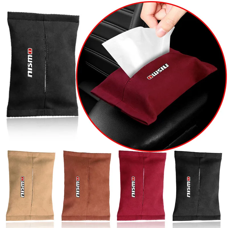 

1Pcs Leather Car Tissue Box Cover Sun Visor Seat Back Hanging Type For Nismo Nissan 370Z Coupe Roadster Z34 2009-2020 GTR Juke