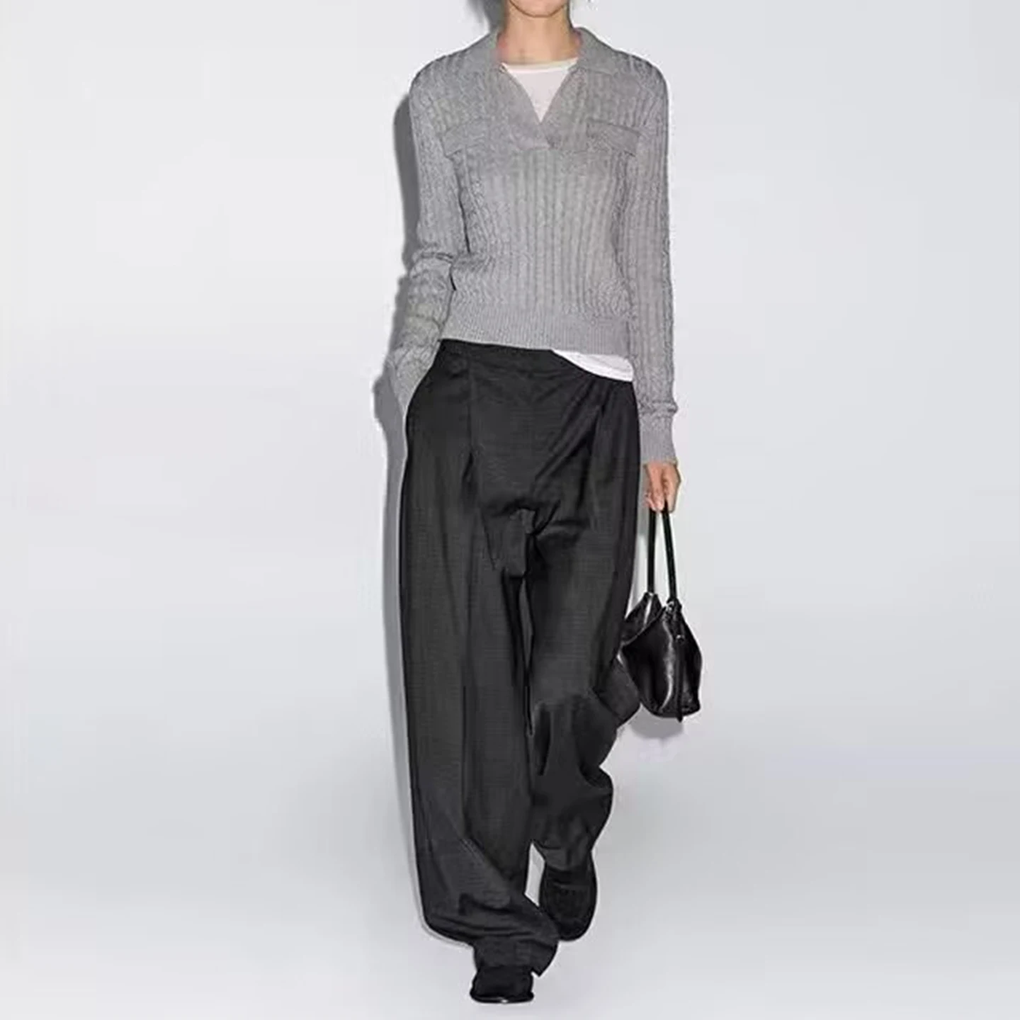 

Вязаный пуловер ey irt, весна 2021, новый Sle, повседневный, из мягкой ткани, с длинным воротником-стойкой, женский бренд Faion Z